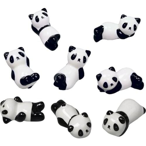 Cute Animal Chopstick Rest Stand Cartoon Panda Ceramic Chopstick Holder Tabletop Ornaments Desktop Crafts Decoration Home Decor