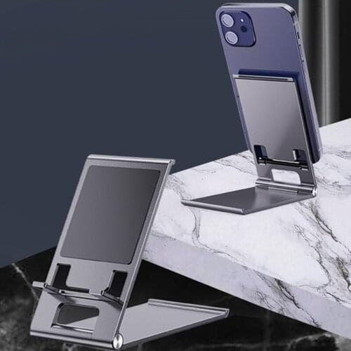 Alloy Portable Mobile Phone Holder Stand For iPhone 12 Xiaomi Samsung Huawei Foldable Desk Phone Holder Support Tablet Desktop