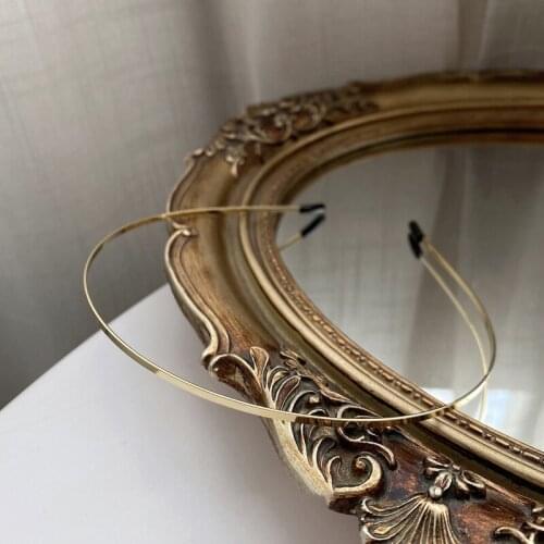 2021 New Fashion Women Super Thin Metal Hairbands Personality Handmade Gold Color Headbands Chic Hair Holder Headwear
