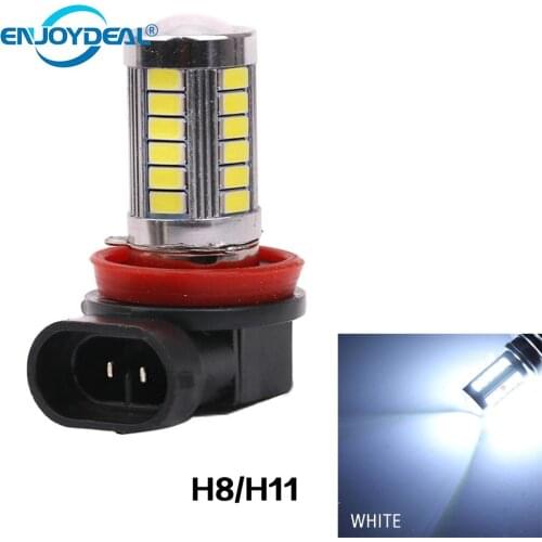 Enjoydeal H8/H11 33 LED Car Fog Light Headlight Driving Light Bulb White Car Fog Lights Super Bright Headlight Driving Lamp Bulb