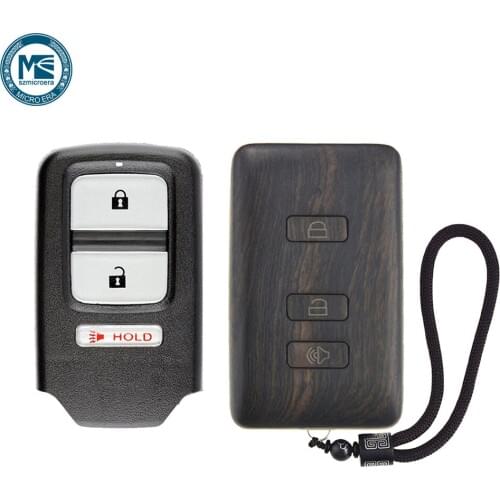 Keyless Entry Remote Control Refit Rosewood Car Key Fob Shell Replacement for Honda Fit Crosstour (NO Circuit Board & Battery)