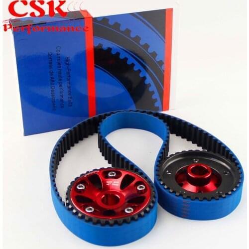Timing Belt +Cam Gear Pulley For Honda B18C Integra GSR 94-01 / Type-R 97-01 Black/Red