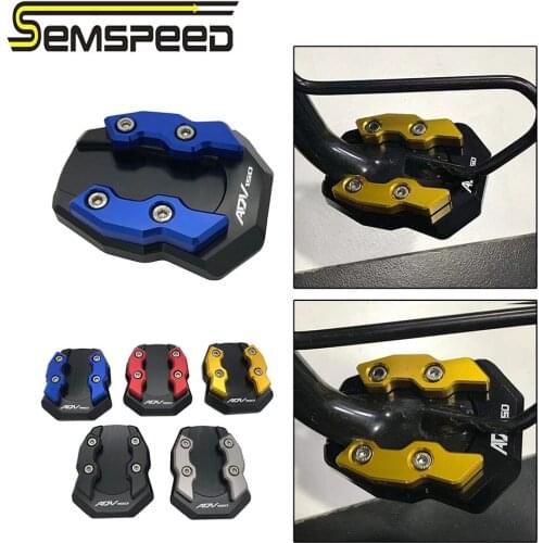 SEMSPEED ADV150 logo Motorcycle Foot Kickstand Sidestand Stand Extension Enlarger Pad Plate For HONDA ADV 150 adv150 2019-2020