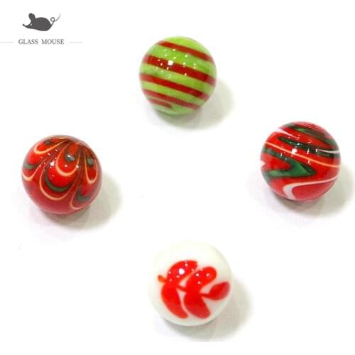 18mm Creative Handmade Glass Ball Marbles ornament Home Vase Aquarium Decor accessories game Toys pellet for Kids Children 6PCS