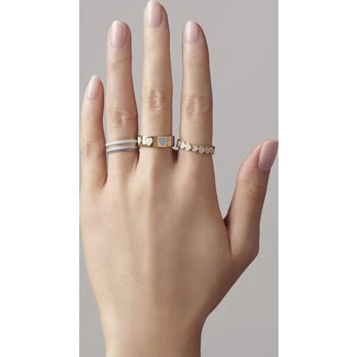 2021 New Drop Oil Love Ring Color Punk Peach Heart Wedding Ring for Women Trend Street Photography Accessories Wholesale Jewelry