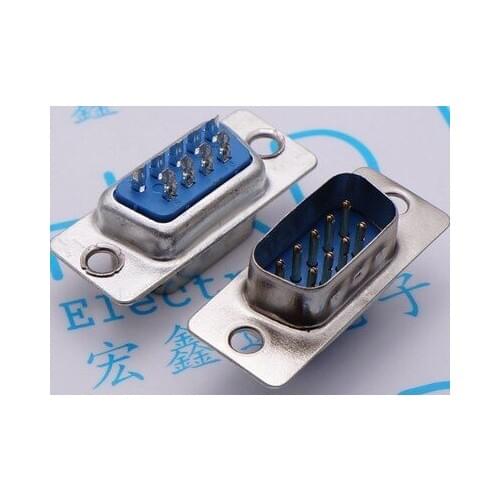 10Pcs DB9 Male Welded Connector RS232 serial port DB9 adapter
