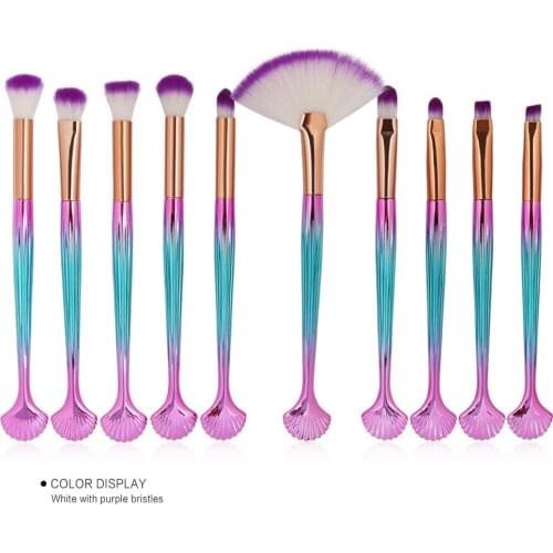 10pcs/set Rose Gold Handle Makeup Brushes Foundation Powder Eyeshadow Blush Eyebrow Lip Pincel Professional Make Up Brush Set