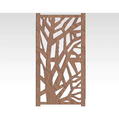 3D model for cnc 3D carved figure sculpture machine in STL file _Carving Hollow tree shape door window partition