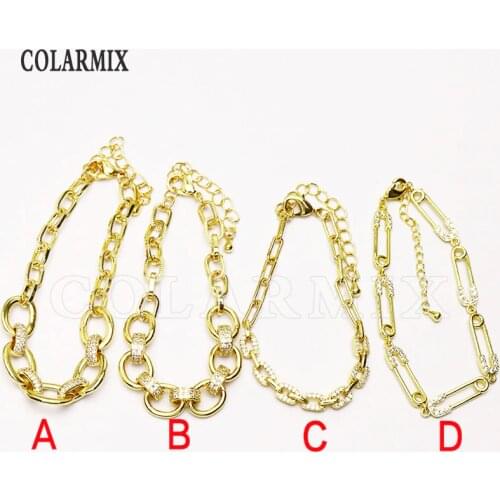 4 Pieces New design Bracelet Handmade Jewelry bangle jewelry metal chain Bracelet gift for lady Fashion Jewelry Bangle 8192