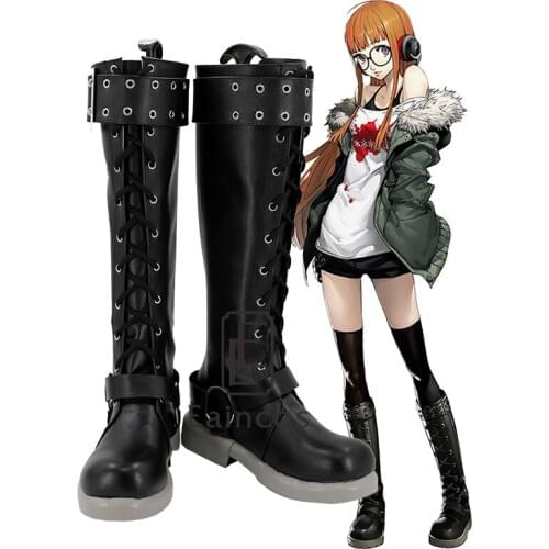 Anime Persona 5 Futaba Sakura Cosplay Party Shoes Fancy Custom Made Boots