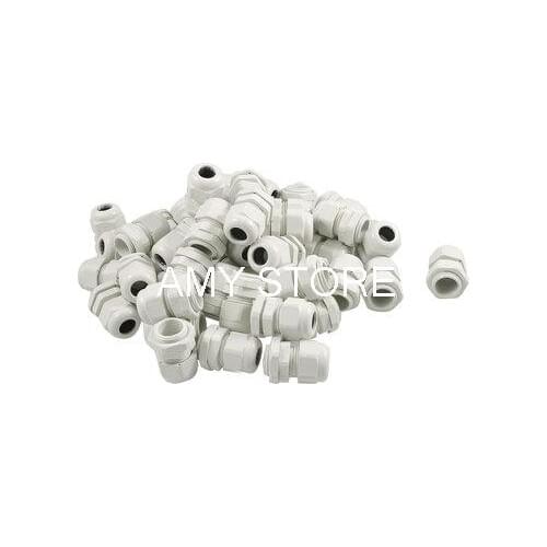 White Plastic PG11 IP67 5mm -10mm Water Proof Cable Gland Connector