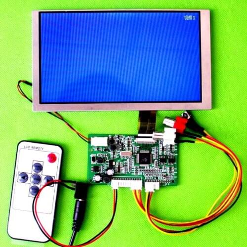 Free Shipping 2AV PAL/NSTC Input Signal LCD Driver Board+7inch A070FW03 V3 LCD Panel