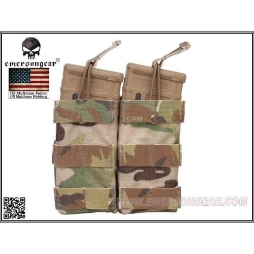 Emersongear Modular Open Top Double-linked Rifle Magazine Pouch Molle for NATO 5.56 Multicam EM6354