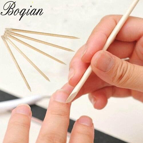 BQAN Nail Brush 100pcs/set Nail Art Orange Wood Stick for Nail Art Decorations Cuticle Pusher Remover Pedicure Manicure