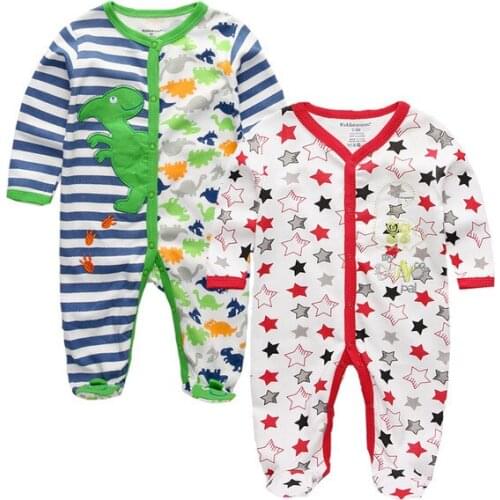 2 PCS/LOT Baby Rompers Baby Girls Clothing Cute Cartoon Unisex 0-12Months Long Sleeve de bebe Infantil Costumes