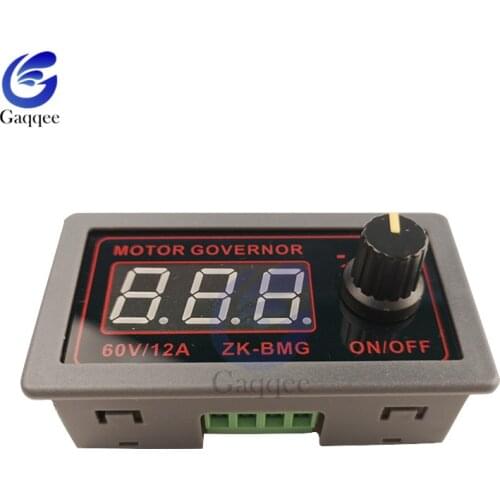 DC 9-60V 12V 12A DC Motor Controller PWM Adjustable Speed Digital display encoder duty ratio frequency 3 Bits Digital Display