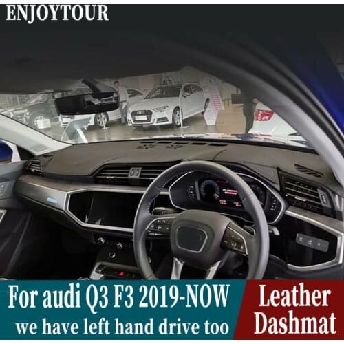 For Audi Q3 F3 Sq3 Rsq3 2019 2020 Leather Dashmat Dashboard Cover Pad Dash Mat Carpet Car Styling Accessories