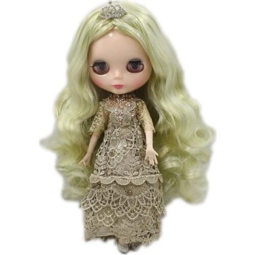 ICY DBS Blyth doll 1/6 30cm bjd green hair no bangs natural skin Azone toy makeup gift No.280BL1200/6005