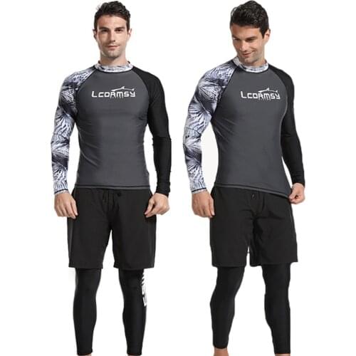 Swimwear Adult Beach Sun Protection Swimsuit One Piece Rash Guard With Sleeves Diving Men Swimming Surfing Swimsuit Long Sleeve