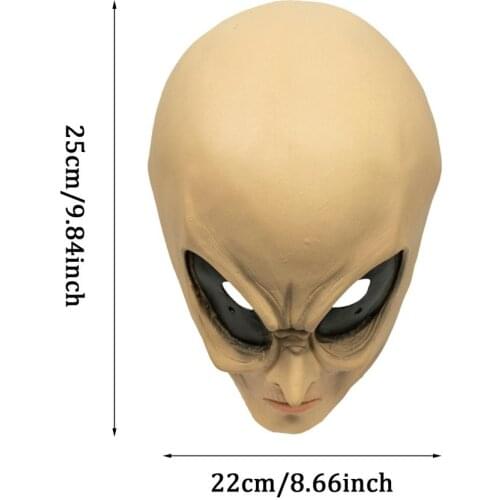 Halloween Alien Mask Scary Horrible Big Eyes Horror Alien Mask Full Head Latex Mask Magic Mask Monster Mask Cosplay Alien