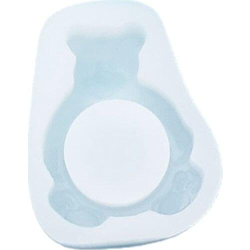 Bear Tea Wax Candlestick Silicone Mould Home Decorative DIY Crafts Candle Holder Casting Tool Crystal Epoxy Resin Mold