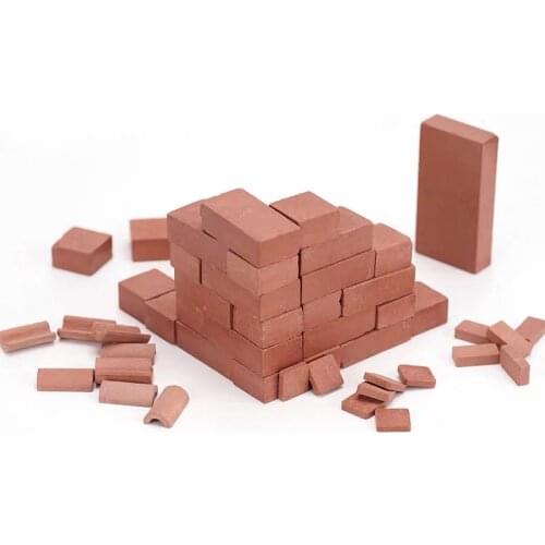 Mini Brick Mold Micro Landscape Architecture Floor Tile Hollow Brick Cement Mould Child Handmade Silicone Mold for House Model