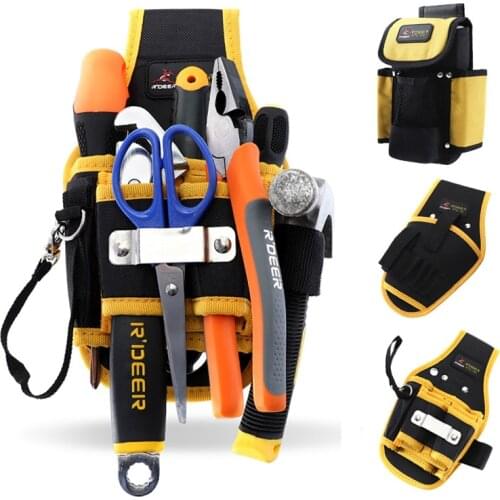 Multi-function Oxford Cloth Electrician Tool Bag Wear-resistant Waist Bag Belt Storage Pouch Bag Tools Holder Organizer