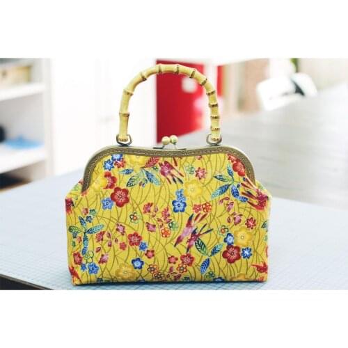 20CM Set of 2 Bag Bronze Fastener Lock Metal Handle Clip Bag DIY Handmade Handbag Clutch Bag Purse Accessories