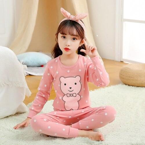 Girls Clothes Children Pajamas Kids Boys Clothes Set Sleepwear Toddler Homewear Cartoon Autumn Pyjamas Long Sleeves Cotton Suit