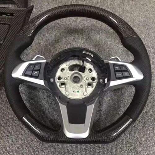 Cuatomized Gloss/Matt Carbon Fiber Sports Steering Wheel Alcantara Leather compatible for BMW Z4 2009-2013 Mercedes-Benz