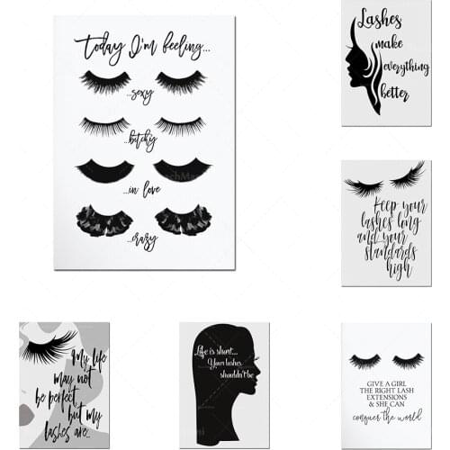 Eyelash Extension Guide Print Poster Eyelash Beauty Salon Wall Art Canvas Painting Decoration Eyelash Technician Picture
