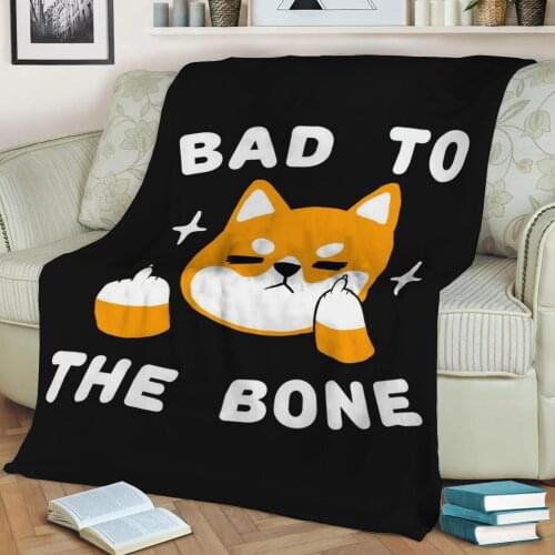 Bad Shiba Inu Boy Flannel Throw Blanket 3D Printed Keep Warm Sofa Child Blanket Home Decor Textiles Dream Family Gift