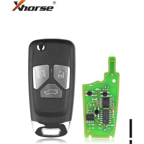 XHORSE VVDI XNAU01EN Wireless Universal Flip Remote Key For Audi Style With 3/4 Button 10Pcs/Lot