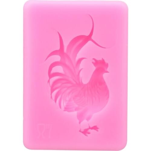 DIY Cock Chicken Silicone Molds Sugar Paste Candy Chocolate Mold Fondant Cake Decorating Tools Soap Polymer Clay Moulds