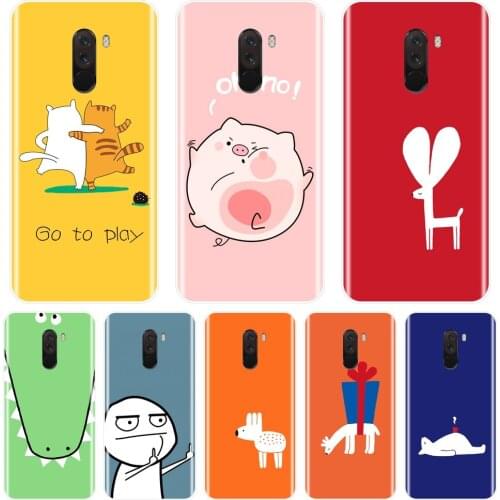 Silicone Phone Case For Pocophone F1 Xiaomi Redmi Note 6 Pro 5A Prime 5 4 4X Pig Back Cover For Redmi S2 4 4A 4X 5A 6 6A 5 Plus