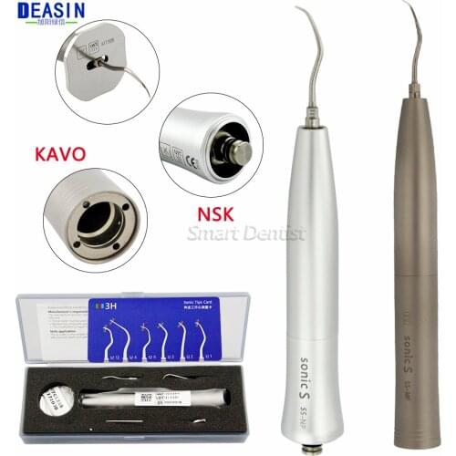 Dental ultrasonic air scaler with 3 tip teeth cleaning 2/4 hole mobile phone whitening tooth cleaner for KAVO NSK