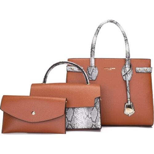 Luxury Pu Leather Women Handbags High Quality Ladies 3 Pieces Set Shoulder Tote Bags Designer Female Crossbody Bags for Women