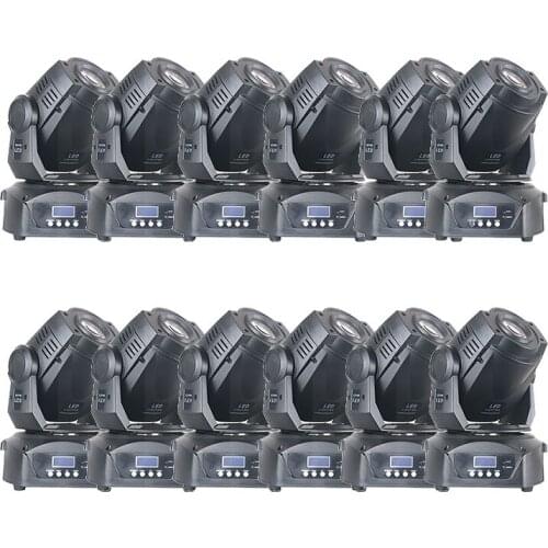 12pcs/lot 90W LED Spot Moving Head Lights DMX512 Led Moving Head Gobo Prism Function Electronic Focus mini dj diso DJ Spot Light