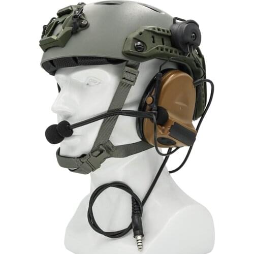 Tactical Helmet Headset COMTAC II Noise Reduction Pickup Intercom Shooting Headset Tactical Hearing Protection Hunting Headset