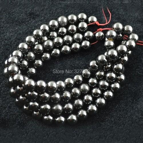 High Quality Black Color Magnetism Hematite 10mm Round Beads DIY Findings 5Strand/lot