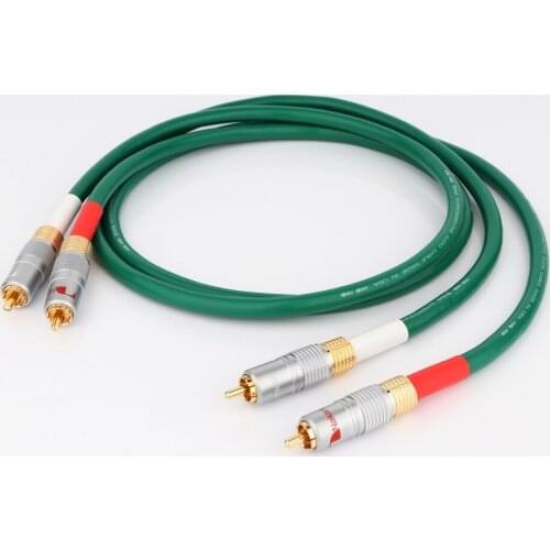 High Quality Pair X403 Copper RCA To RCA Cable With Gold Plated RCA R1716 Connector HiFi Audio Interconnect Cable