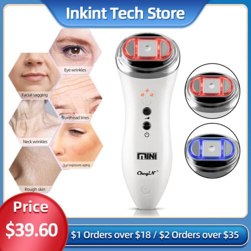 Ultrasound Vibration Face Skin Tightening Machine Portable RF Face Lifting Device Anti-aging Facial Toning Wrinkles Remover 50