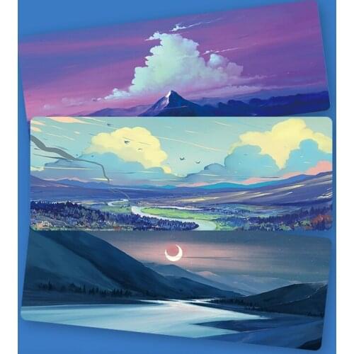 Gaming Ins Nordic Oil Painting Large Mouse Pad Oversized Seaming Notebook Computer Keyboard Student Gaming Table Mat Simple Art