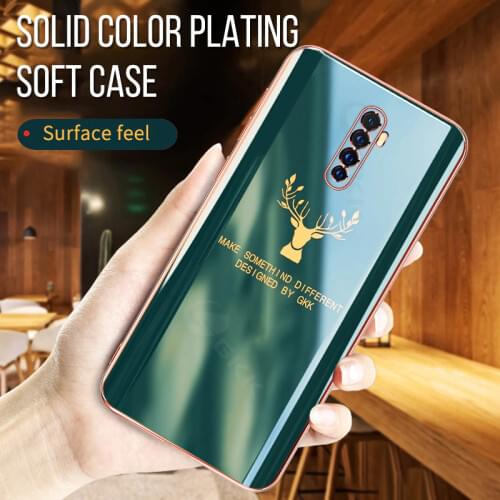GKK Plating Elk Pattern Case For OPPO Reno 2Z 3 Pro Ace Realme X2 Pro Case Soft Protective Cover For OPPO Reno 2Z Realme X2 Pro