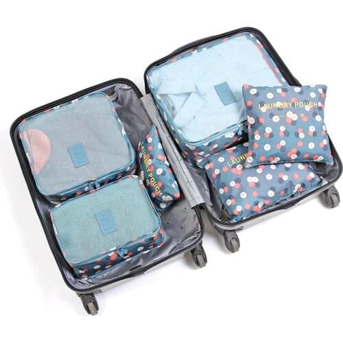 6pcs/set Travel Organizer Storage Bags Portable Luggage Organizer Clothes Tidy Pouch Suitcase Packing Laundry Bag Storage Case
