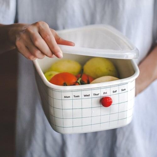 Enamel Rectangle Storage Box