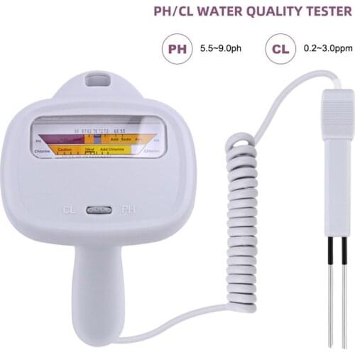 2 in 1 PH Chlorine Meter Tester CL2 Tester Water Quality PH & Chlorine Level Measuring Tools For Pool Aquarium