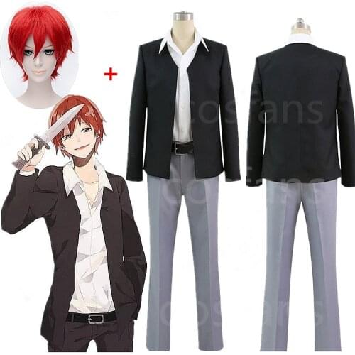 Assassination Classroom Cosplay Akabane Karma cosplay Costume full set (Blazer + pants+ shirt+wigs) in stock custom-made size