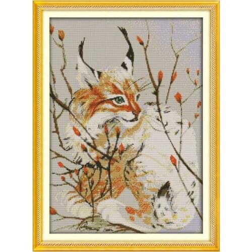 The Cat Fairy Cross Stitch Embroidery Needlework Kits Counted Decoration Thread 11CT 14CT Printed Stamped Canvas Fabric Gift Set