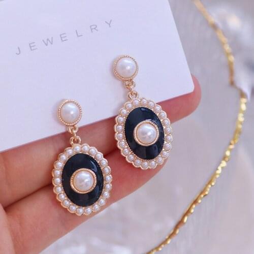 Trendy Bridal Earrings Simulated Pearl Drop Dangle Earrings for Women Elegant Romantic Female Wedding Party Jewelry Oorbellen